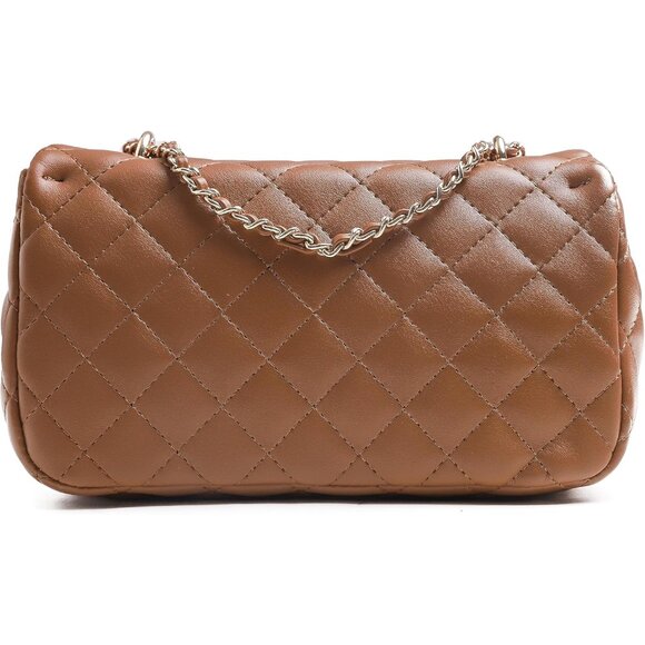 Vegan Leather Crossbody Bag Small Shoulder Satchel with Adjustable Strap - Picture 4 of 6